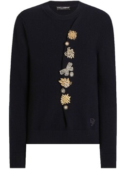 Dolce & Gabbana: Синий свитер 