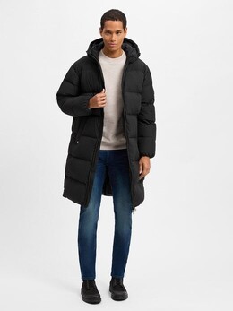 Tommy Hilfiger: Чёрный пуховик 