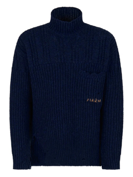 Marni: Синий свитер 