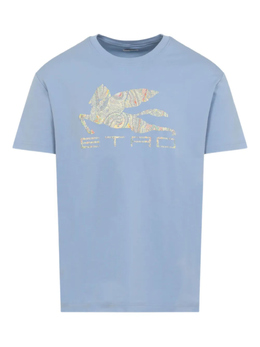 Etro: Синяя футболка  Pegaso