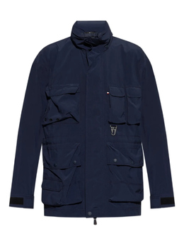 Moncler Grenoble: Синее пальто 