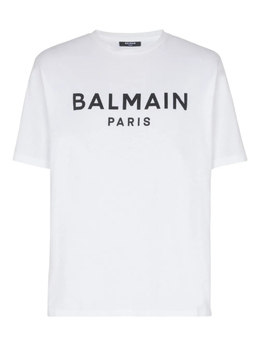 Balmain: Белая футболка 