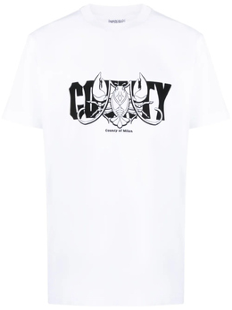 Marcelo Burlon County Of Milan: Белая футболка 