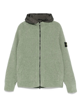 Stone Island: Зелёный кардиган  Compass