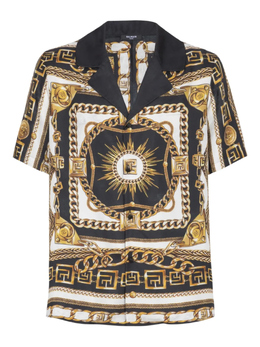 Balmain: Рубашка с принтом 