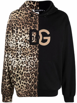 Dolce & Gabbana: Толстовка  DG с леопардовым принтом