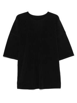 Homme Plissé Issey Miyake: Чёрная футболка 
