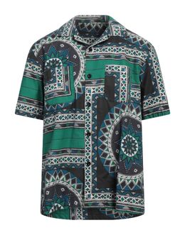 Sacai: Зелёная рубашка 