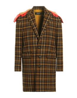 Dsquared2: Пальто цвета хаки 