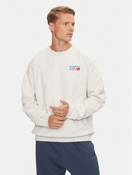 New Balance: Серая толстовка 