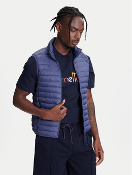 United Colors Of Benetton: Синий жилет 