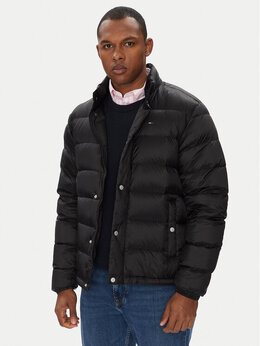 Tommy Jeans: Чёрный пуховик 