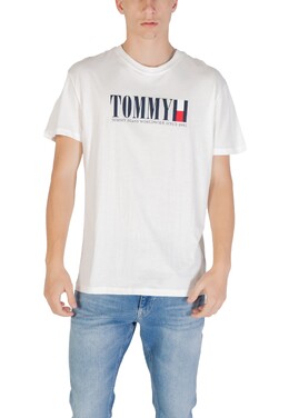 Tommy Jeans: Бежевая футболка 