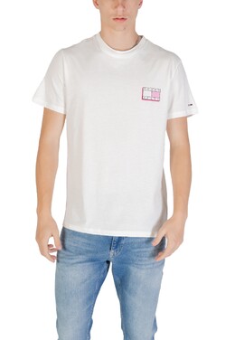 Tommy Jeans: Бежевая футболка 