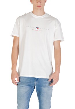 Tommy Jeans: Бежевая футболка 