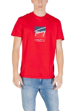 Tommy Jeans: Красная футболка 