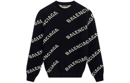 Balenciaga: Чёрный свитер 