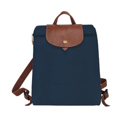 Longchamp: Тёмный рюкзак  Le Pliage