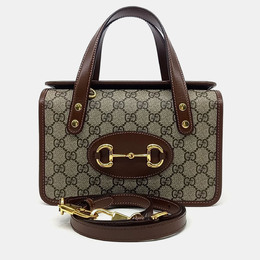 Gucci: Бежевая сумка на руку  1955 Horsebit
