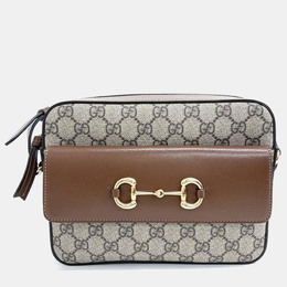 Gucci: Бежевая сумка через плечо  1955 Horsebit