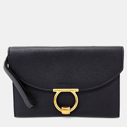 Salvatore Ferragamo: Чёрный клатч 