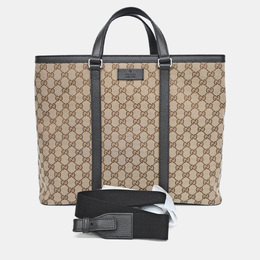 Gucci: Бежевая сумка-шоппер 