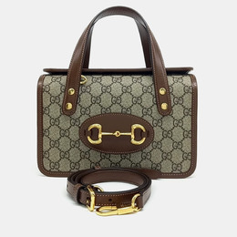 Gucci: Бежевая сумка на руку  1955 Horsebit