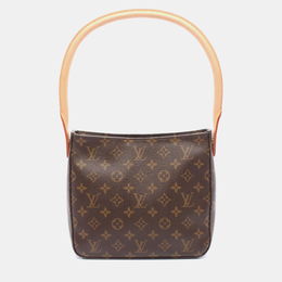 Louis Vuitton: Коричневая сумка  Looping