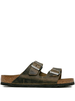 Birkenstock: Зелёные сандалии 