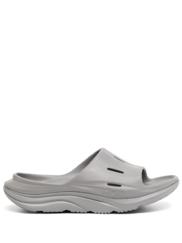 HOKA: Серые шлёпанцы 