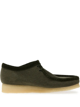 Clarks Originals: Зелёные мокасины 