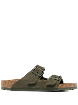 Birkenstock: Зелёные сандалии 