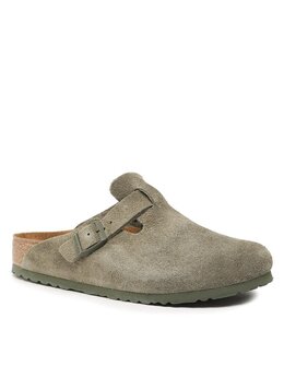 Birkenstock: Зелёные сабо  Boston