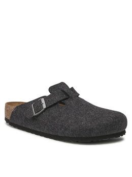 Birkenstock: Серые сабо  Boston
