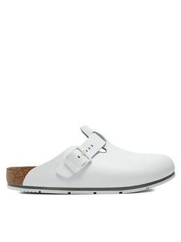 Birkenstock: Белые сабо  Boston