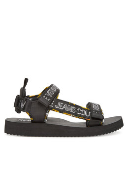 Versace Jeans Couture: Чёрные сандалии 