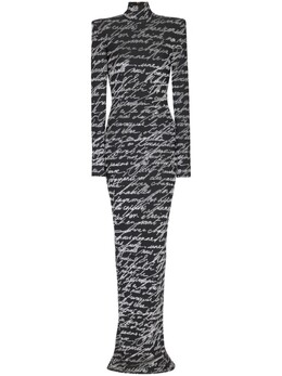 Balmain: Длинное платье 
