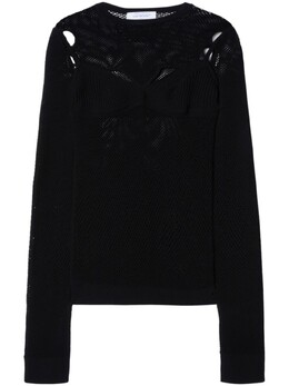 Off-White: Топ  Arrow в сетку