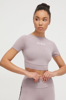 Guess: Фиолетовая футболка 