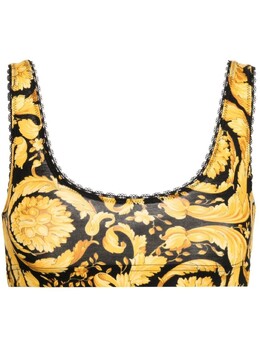 Versace: Чёрный бюстгальтер  Barocco