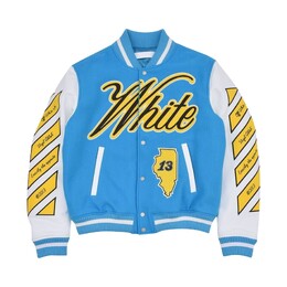 Off-White: Кожаная куртка 