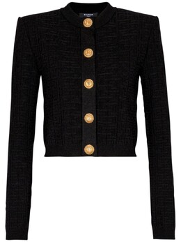 Balmain: Чёрный кардиган  PB