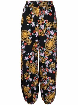 Versace Jeans Couture: Брюки с цветочным принтом 