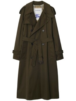 Burberry: Зелёный плащ 