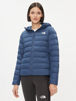 The North Face: Синий пуховик 