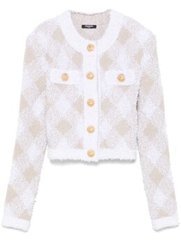 Balmain: Куртка в клетку 