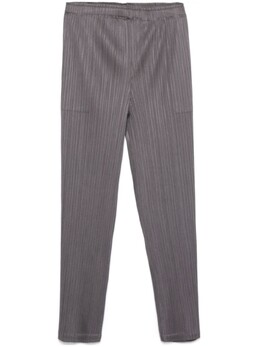 Pleats Please Issey Miyake: Серые брюки 