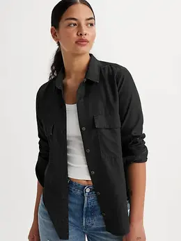 Levi's: Чёрная рубашка 