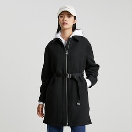 Calvin Klein: Пальто с поясом 