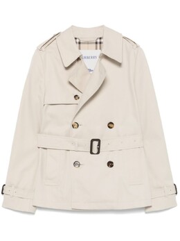 Burberry: Двубортный плащ 